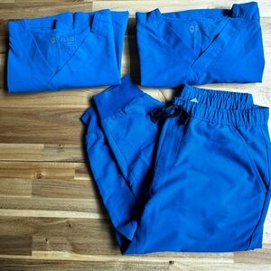 Men’s Royal Blue Figs Scrub set